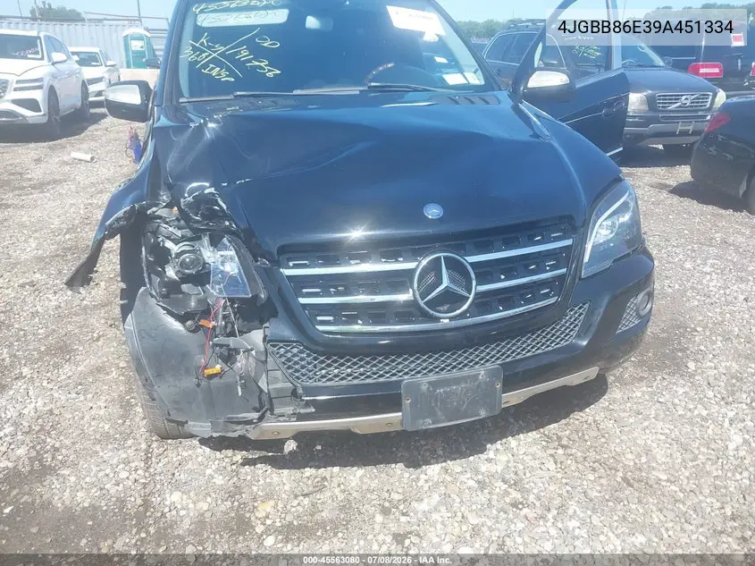2009 Mercedes-Benz Ml 350 4Matic VIN: 4JGBB86E39A451334 Lot: 45563080