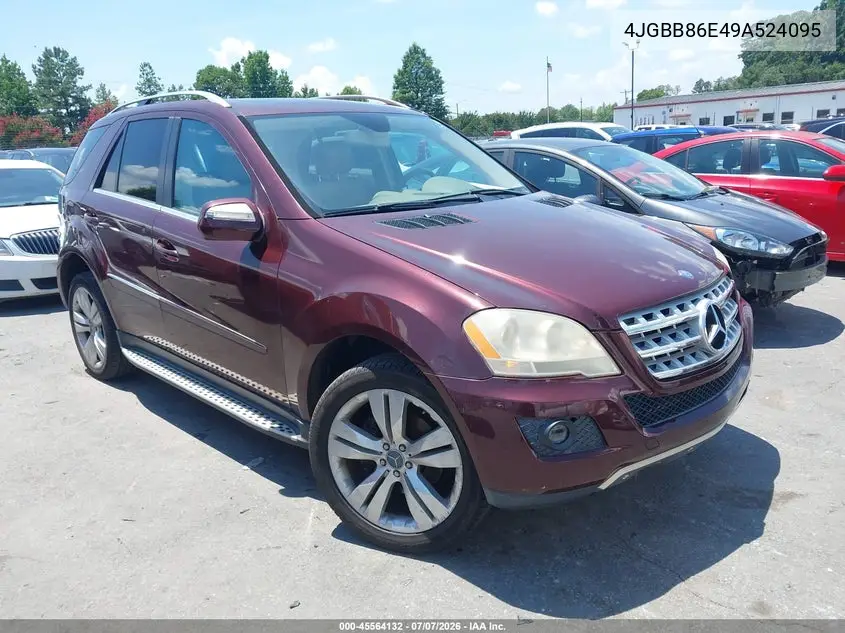 2009 Mercedes-Benz Ml 350 4Matic VIN: 4JGBB86E49A524095 Lot: 45564132