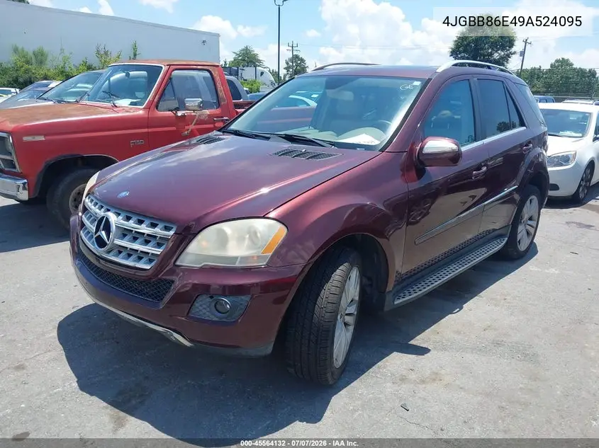 2009 Mercedes-Benz Ml 350 4Matic VIN: 4JGBB86E49A524095 Lot: 45564132