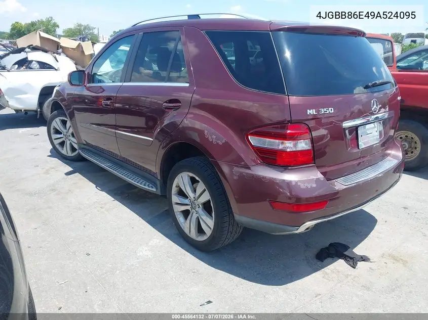 2009 Mercedes-Benz Ml 350 4Matic VIN: 4JGBB86E49A524095 Lot: 45564132