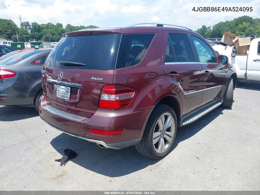 2009 Mercedes-Benz Ml 350 4Matic VIN: 4JGBB86E49A524095 Lot: 45564132