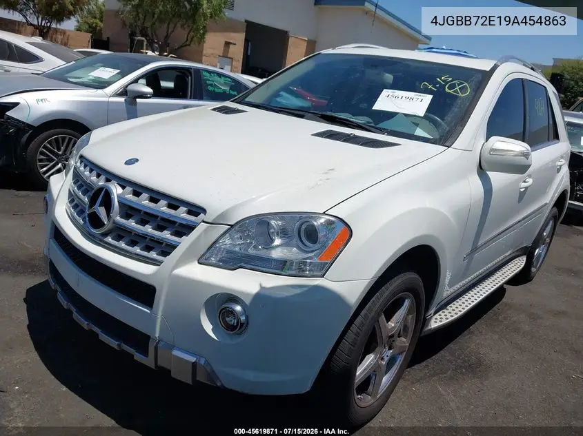 2009 Mercedes-Benz Ml 550 4Matic VIN: 4JGBB72E19A454863 Lot: 45619871