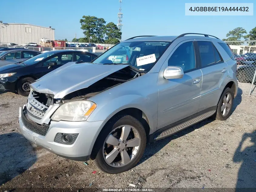 2009 Mercedes-Benz Ml 350 4Matic VIN: 4JGBB86E19A444432 Lot: 45636145