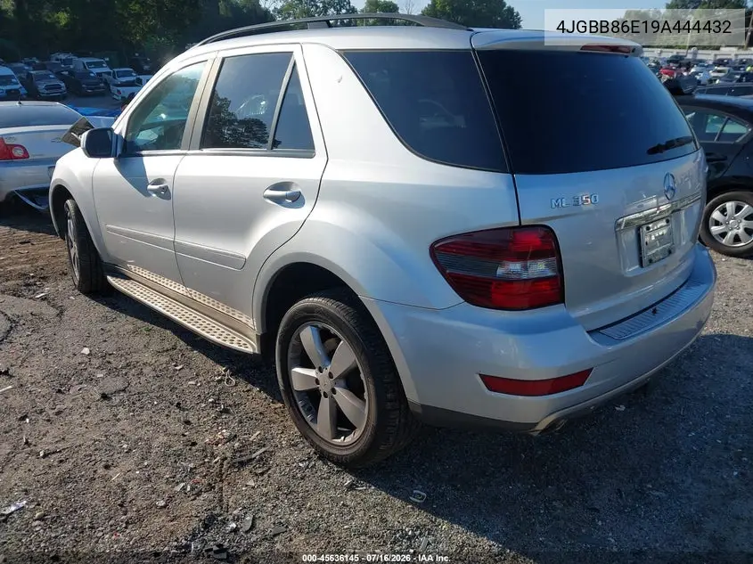 2009 Mercedes-Benz Ml 350 4Matic VIN: 4JGBB86E19A444432 Lot: 45636145
