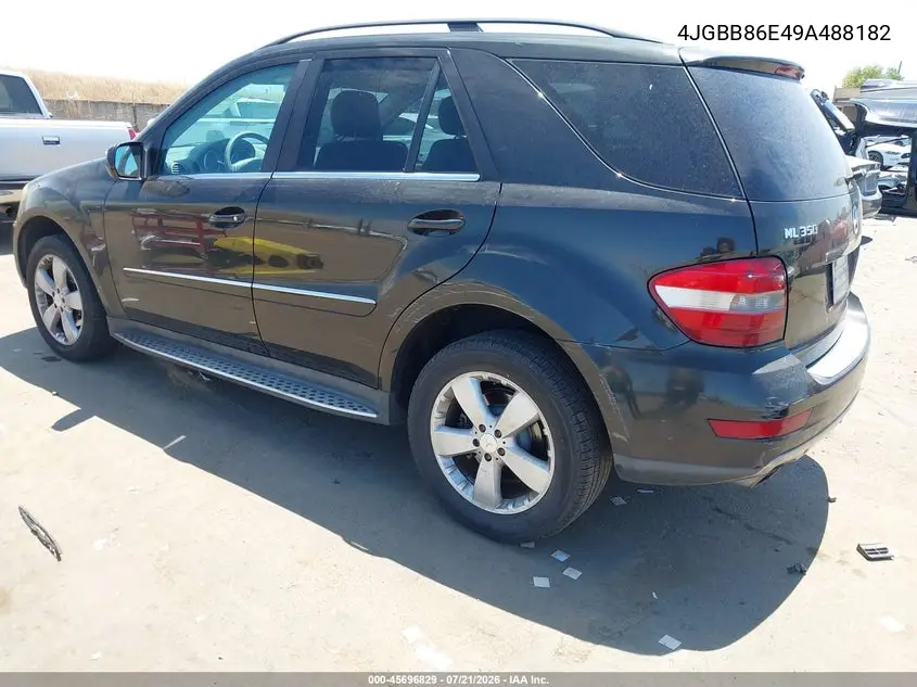 2009 Mercedes-Benz Ml 350 4Matic VIN: 4JGBB86E49A488182 Lot: 45696829