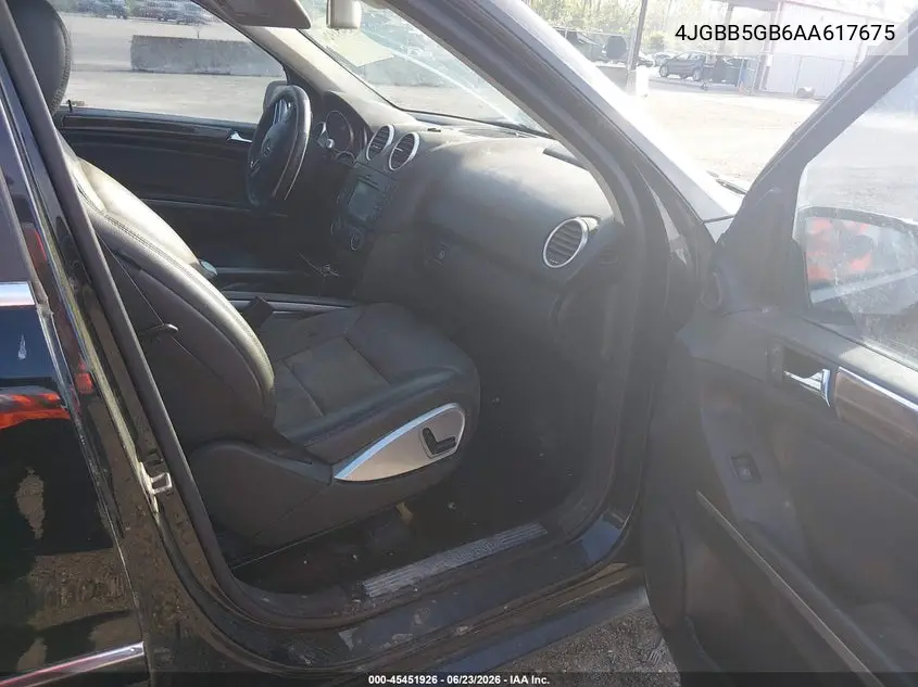 2010 Mercedes-Benz Ml 350 VIN: 4JGBB5GB6AA617675 Lot: 45451926