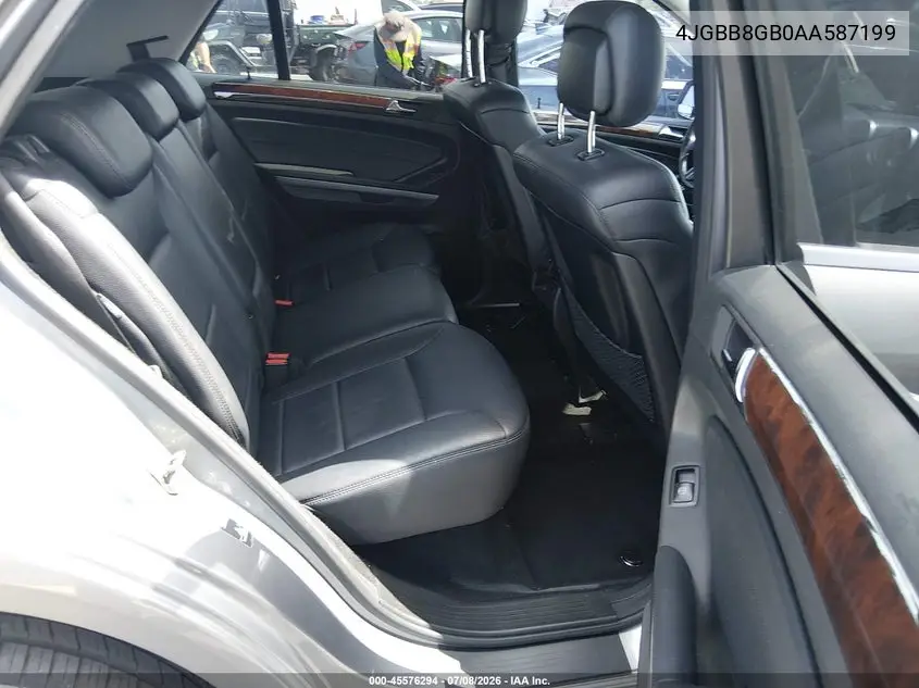 2010 Mercedes-Benz Ml 350 4Matic VIN: 4JGBB8GB0AA587199 Lot: 45576294