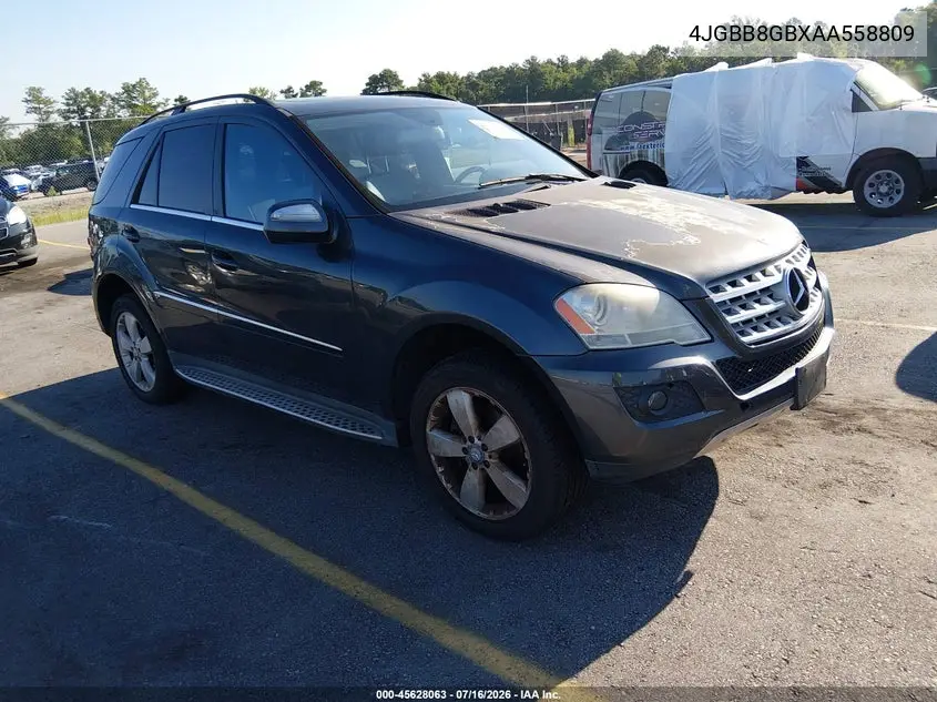 2010 Mercedes-Benz Ml 350 4Matic VIN: 4JGBB8GBXAA558809 Lot: 45628063