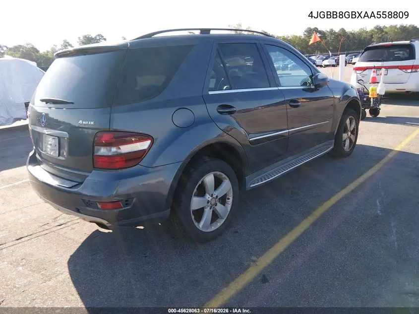 2010 Mercedes-Benz Ml 350 4Matic VIN: 4JGBB8GBXAA558809 Lot: 45628063