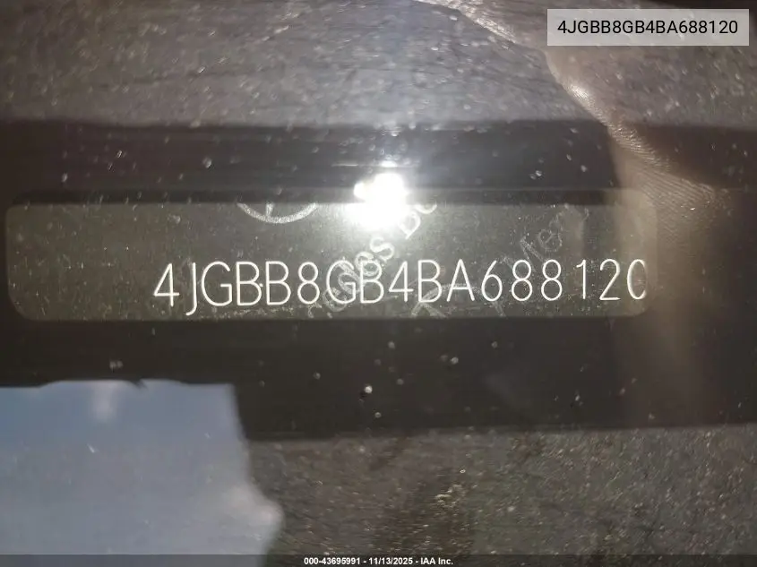 4JGBB8GB4BA688120 2011 Mercedes-Benz Ml 350 4Matic