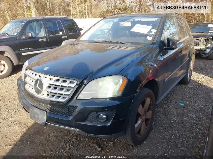 4JGBB8GB4BA688120 2011 Mercedes-Benz Ml 350 4Matic