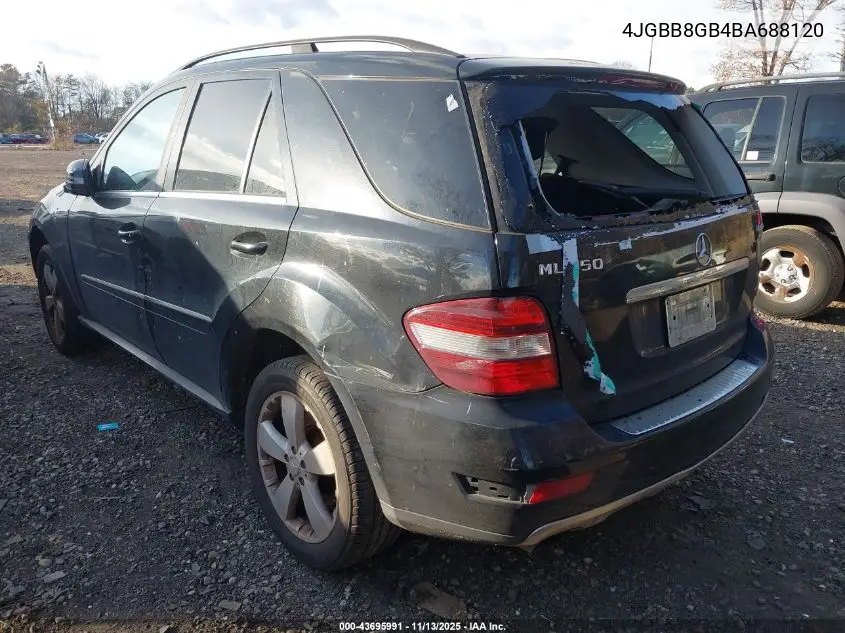 4JGBB8GB4BA688120 2011 Mercedes-Benz Ml 350 4Matic