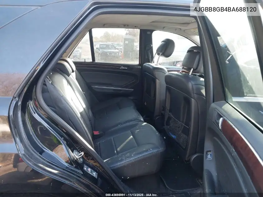 4JGBB8GB4BA688120 2011 Mercedes-Benz Ml 350 4Matic