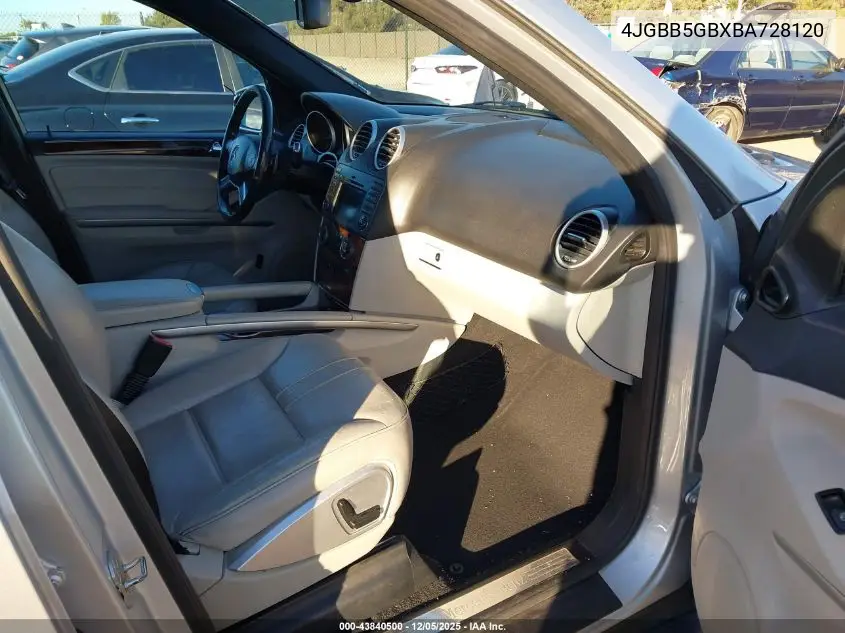 4JGBB5GBXBA728120 2011 Mercedes-Benz Ml 350