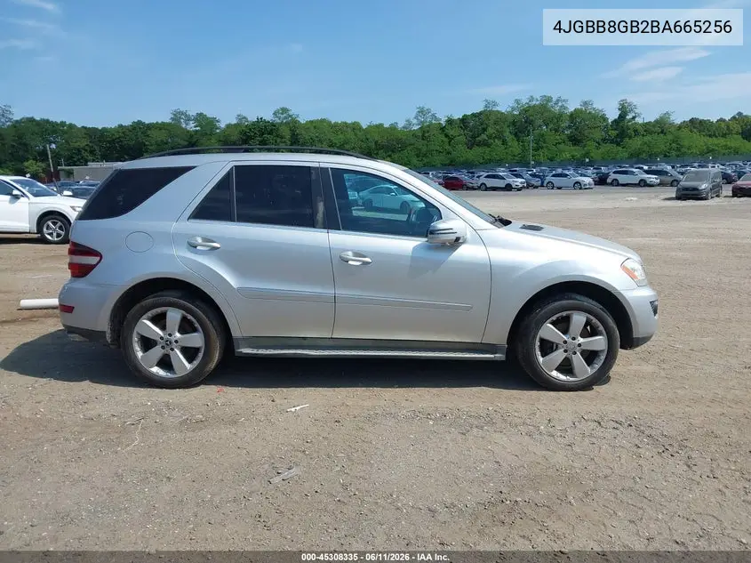 2011 Mercedes-Benz Ml 350 4Matic VIN: 4JGBB8GB2BA665256 Lot: 45308335