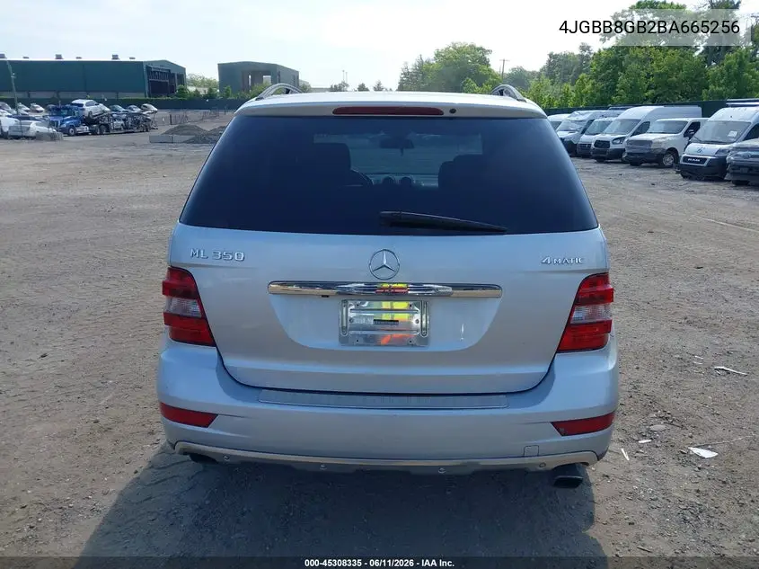 2011 Mercedes-Benz Ml 350 4Matic VIN: 4JGBB8GB2BA665256 Lot: 45308335