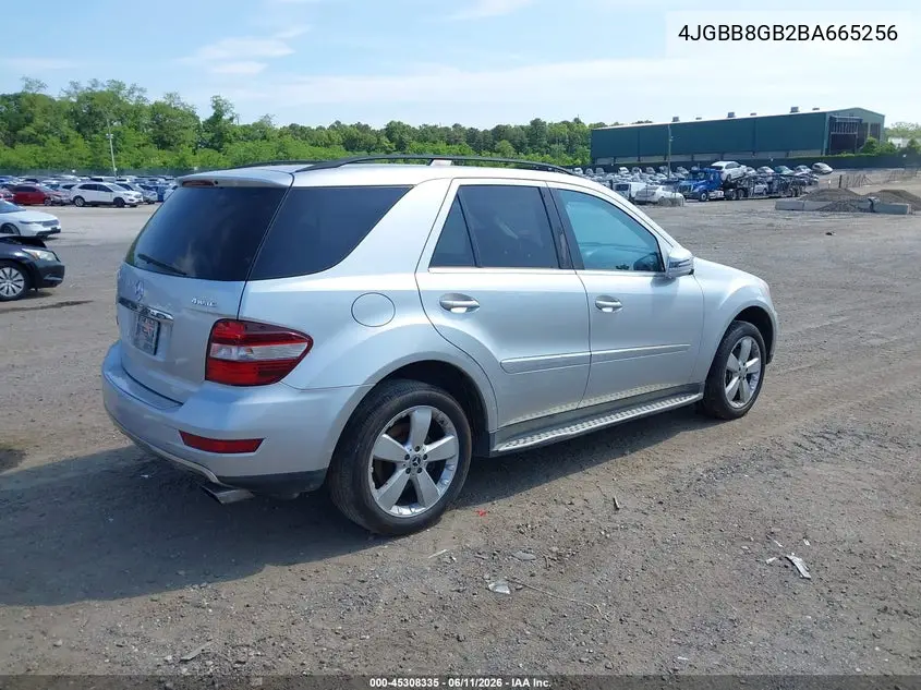2011 Mercedes-Benz Ml 350 4Matic VIN: 4JGBB8GB2BA665256 Lot: 45308335