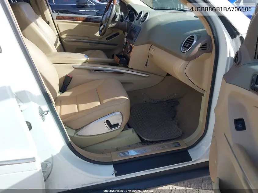 2011 Mercedes-Benz Ml 350 4Matic VIN: 4JGBB8GB1BA706606 Lot: 45561666