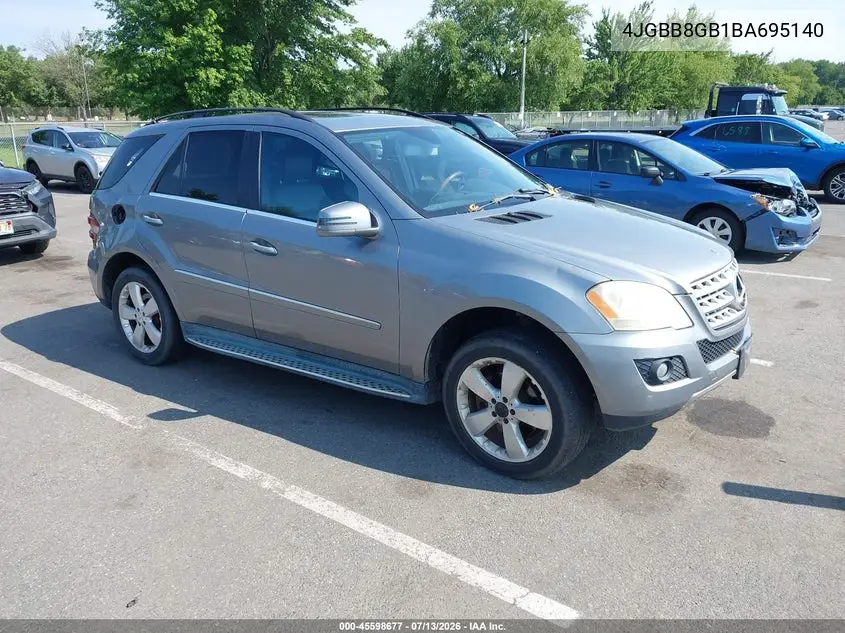 2011 Mercedes-Benz Ml 350 4Matic VIN: 4JGBB8GB1BA695140 Lot: 45598677