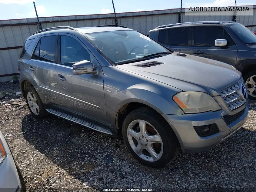 2011 Mercedes-Benz Ml 350 Bluetec 4Matic VIN: 4JGBB2FB6BA659359 Lot: 45605898