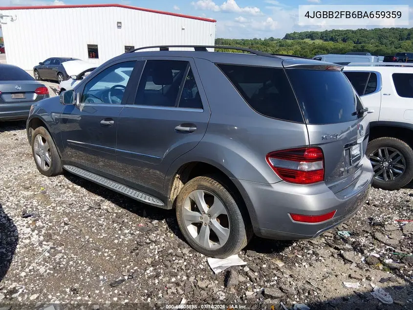 2011 Mercedes-Benz Ml 350 Bluetec 4Matic VIN: 4JGBB2FB6BA659359 Lot: 45605898