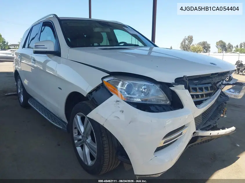 2012 Mercedes-Benz Ml 350 4Matic VIN: 4JGDA5HB1CA054404 Lot: 45462111