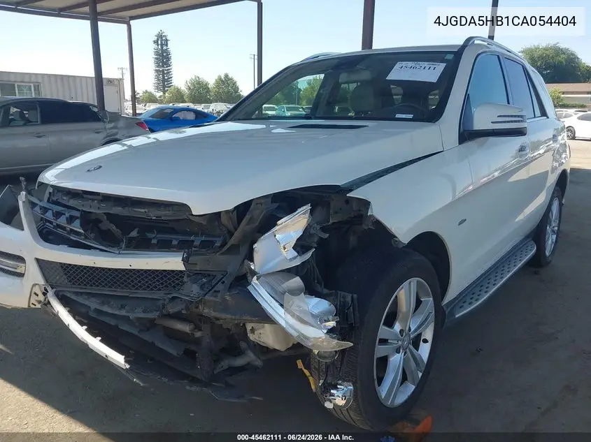 2012 Mercedes-Benz Ml 350 4Matic VIN: 4JGDA5HB1CA054404 Lot: 45462111