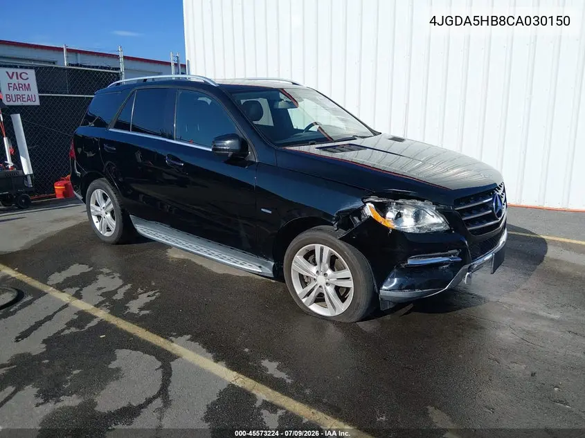 2012 Mercedes-Benz Ml 350 4Matic VIN: 4JGDA5HB8CA030150 Lot: 45573224