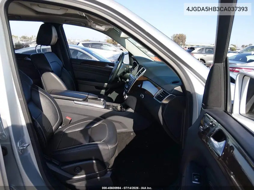 2012 Mercedes-Benz Ml 350 4Matic VIN: 4JGDA5HB3CA037393 Lot: 45600994