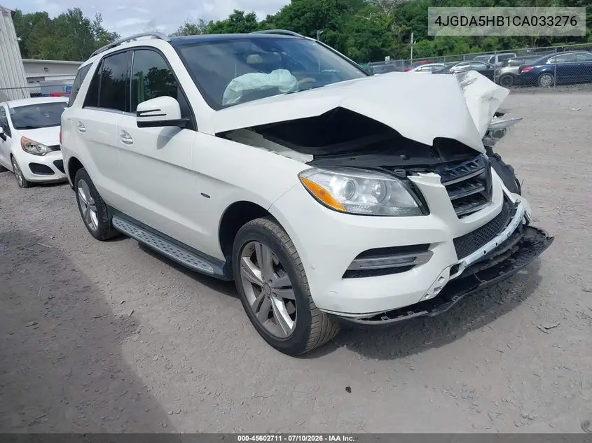 2012 Mercedes-Benz Ml 350 4Matic VIN: 4JGDA5HB1CA033276 Lot: 45602711