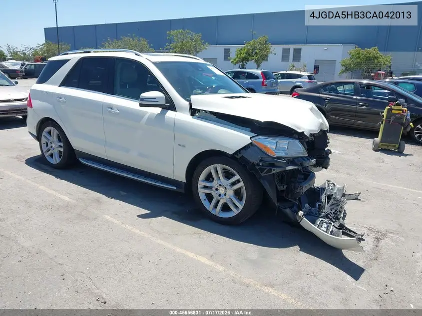 2012 Mercedes-Benz Ml 350 4Matic VIN: 4JGDA5HB3CA042013 Lot: 45656831