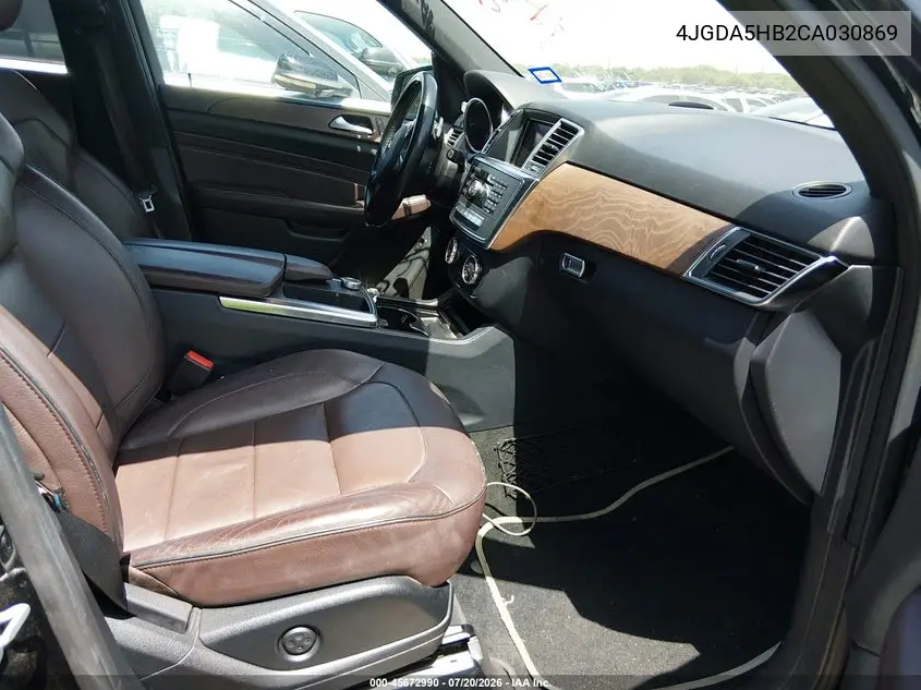 2012 Mercedes-Benz Ml 350 4Matic VIN: 4JGDA5HB2CA030869 Lot: 45672990