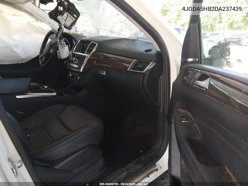 2013 Mercedes-Benz Ml 350 4Matic VIN: 4JGDA5HB2DA237439 Lot: 45456700