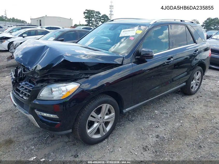 2013 Mercedes-Benz Ml 350 4Matic VIN: 4JGDA5HB6DA235855 Lot: 45520315
