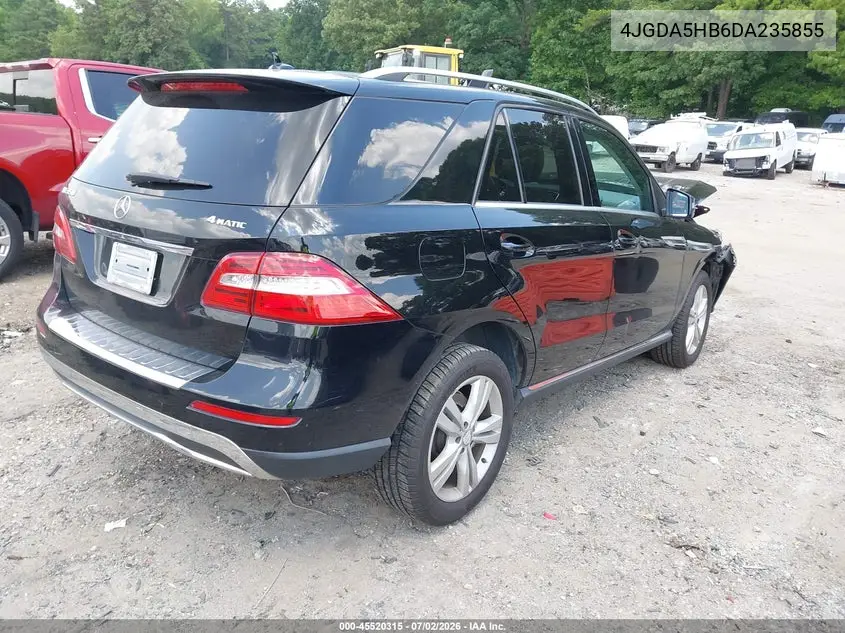 2013 Mercedes-Benz Ml 350 4Matic VIN: 4JGDA5HB6DA235855 Lot: 45520315