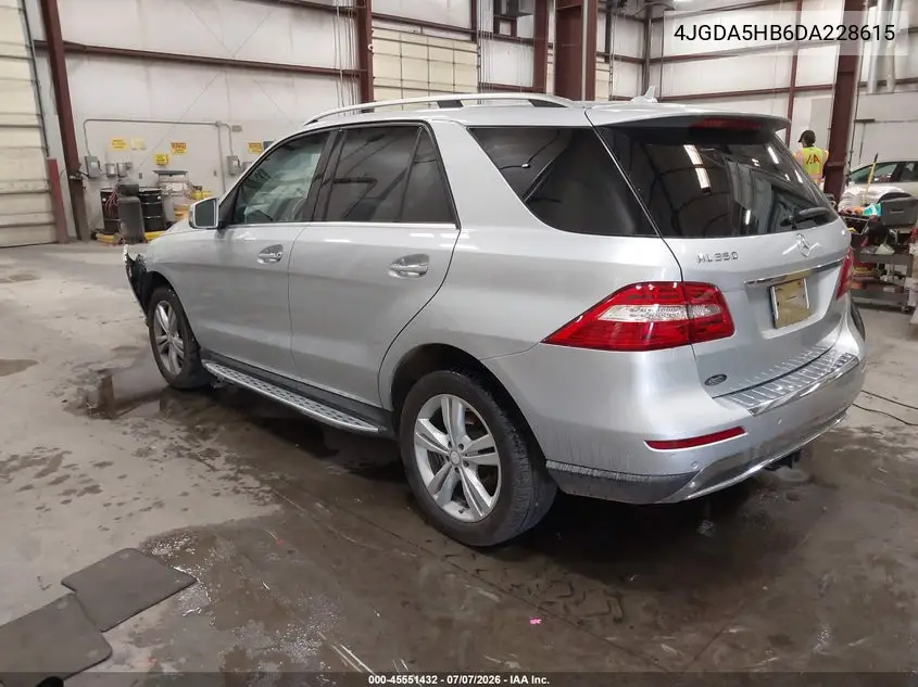 2013 Mercedes-Benz Ml 350 4Matic VIN: 4JGDA5HB6DA228615 Lot: 45551432