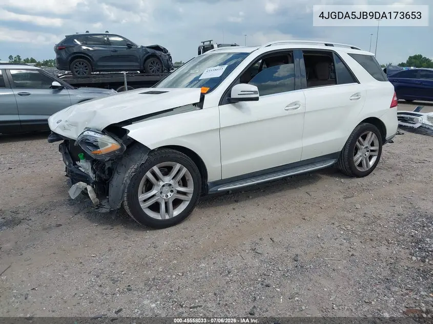 2013 Mercedes-Benz Ml 350 VIN: 4JGDA5JB9DA173653 Lot: 45558033