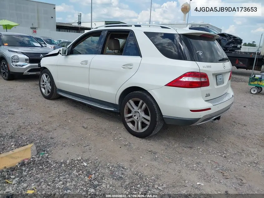 2013 Mercedes-Benz Ml 350 VIN: 4JGDA5JB9DA173653 Lot: 45558033