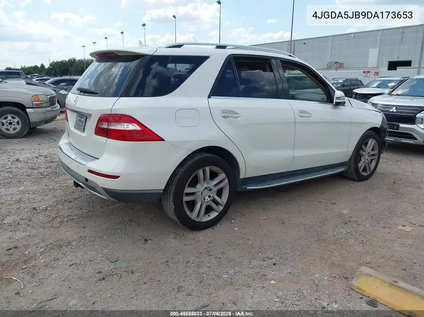 2013 Mercedes-Benz Ml 350 VIN: 4JGDA5JB9DA173653 Lot: 45558033
