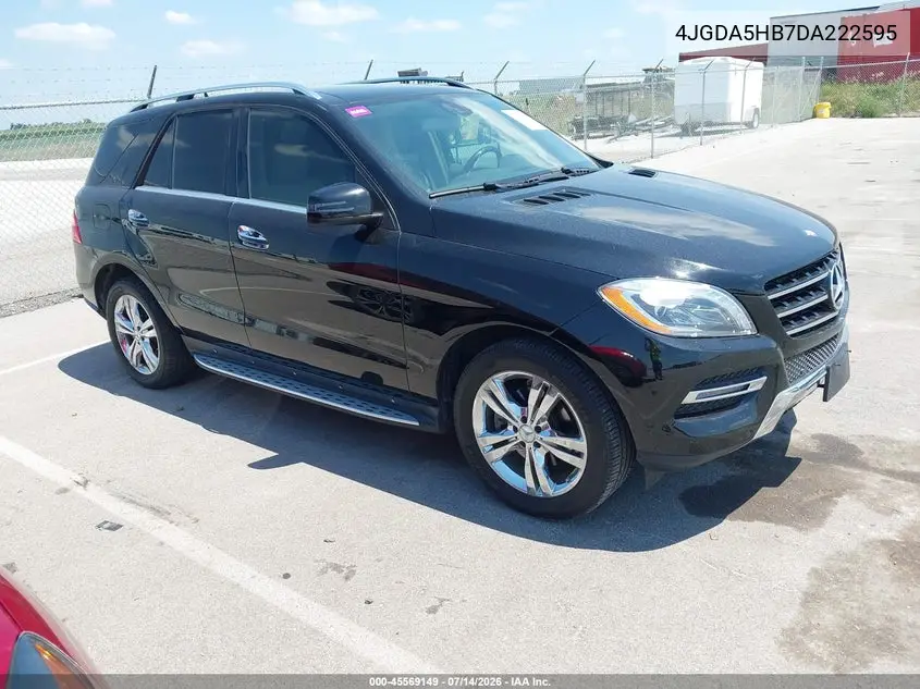 2013 Mercedes-Benz Ml 350 4Matic VIN: 4JGDA5HB7DA222595 Lot: 45569149