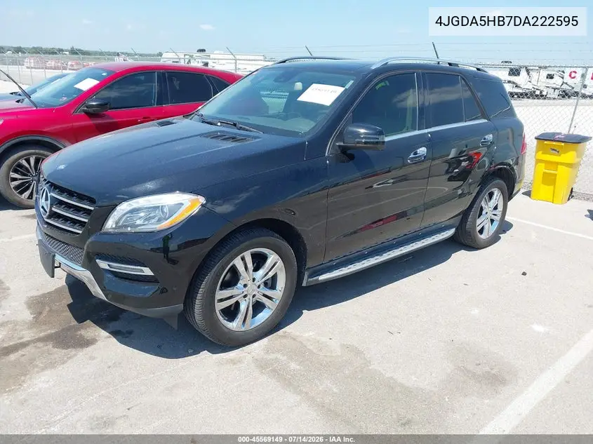 2013 Mercedes-Benz Ml 350 4Matic VIN: 4JGDA5HB7DA222595 Lot: 45569149