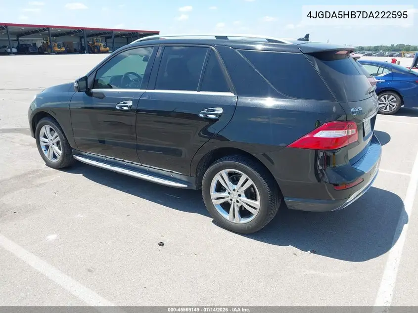 2013 Mercedes-Benz Ml 350 4Matic VIN: 4JGDA5HB7DA222595 Lot: 45569149