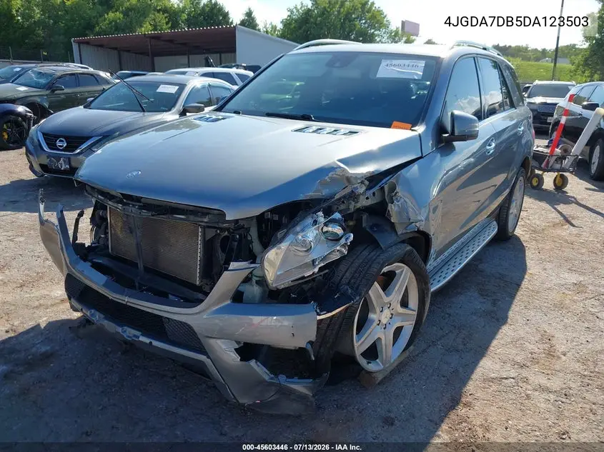 2013 Mercedes-Benz Ml 550 4Matic VIN: 4JGDA7DB5DA123503 Lot: 45603446