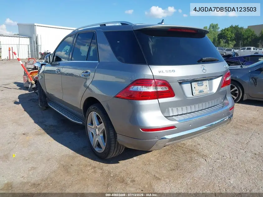 2013 Mercedes-Benz Ml 550 4Matic VIN: 4JGDA7DB5DA123503 Lot: 45603446