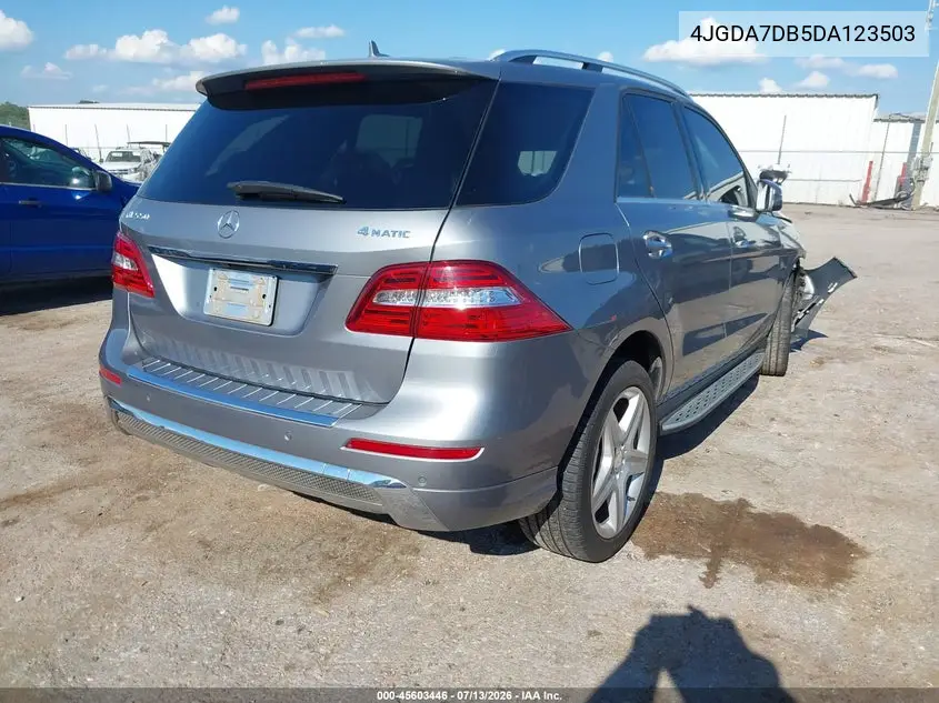 2013 Mercedes-Benz Ml 550 4Matic VIN: 4JGDA7DB5DA123503 Lot: 45603446