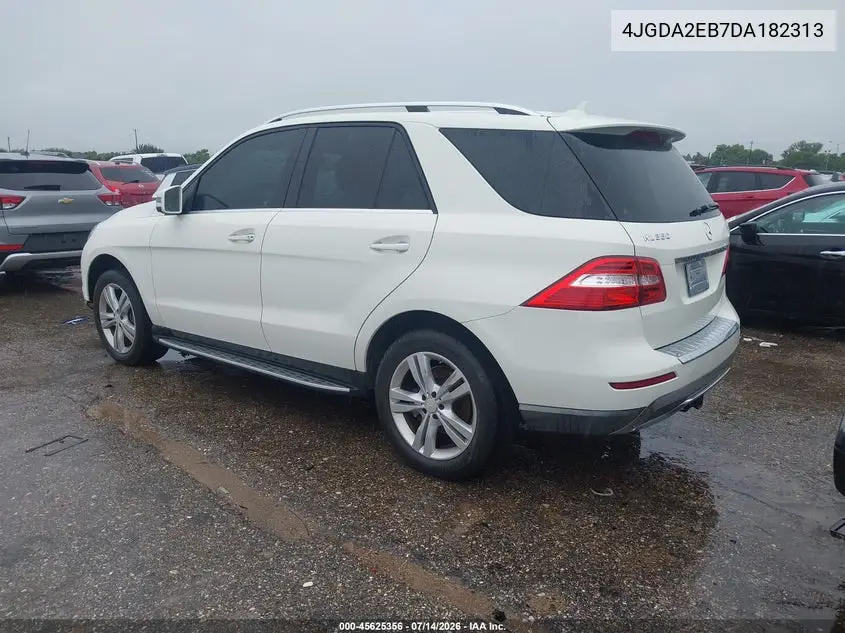 2013 Mercedes-Benz Ml 350 Bluetec 4Matic VIN: 4JGDA2EB7DA182313 Lot: 45625356