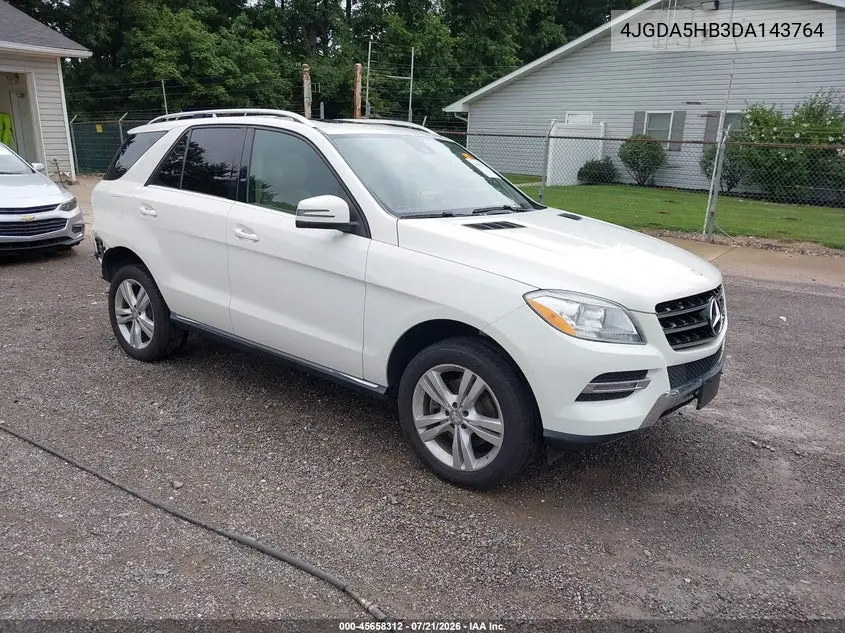 2013 Mercedes-Benz Ml 350 4Matic VIN: 4JGDA5HB3DA143764 Lot: 45658312