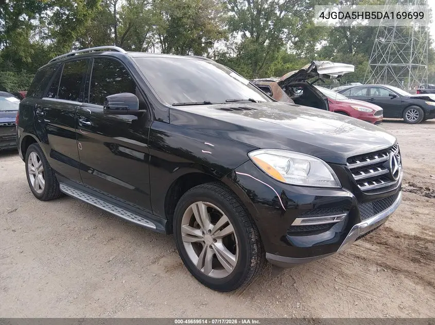2013 Mercedes-Benz Ml 350 4Matic VIN: 4JGDA5HB5DA169699 Lot: 45659514