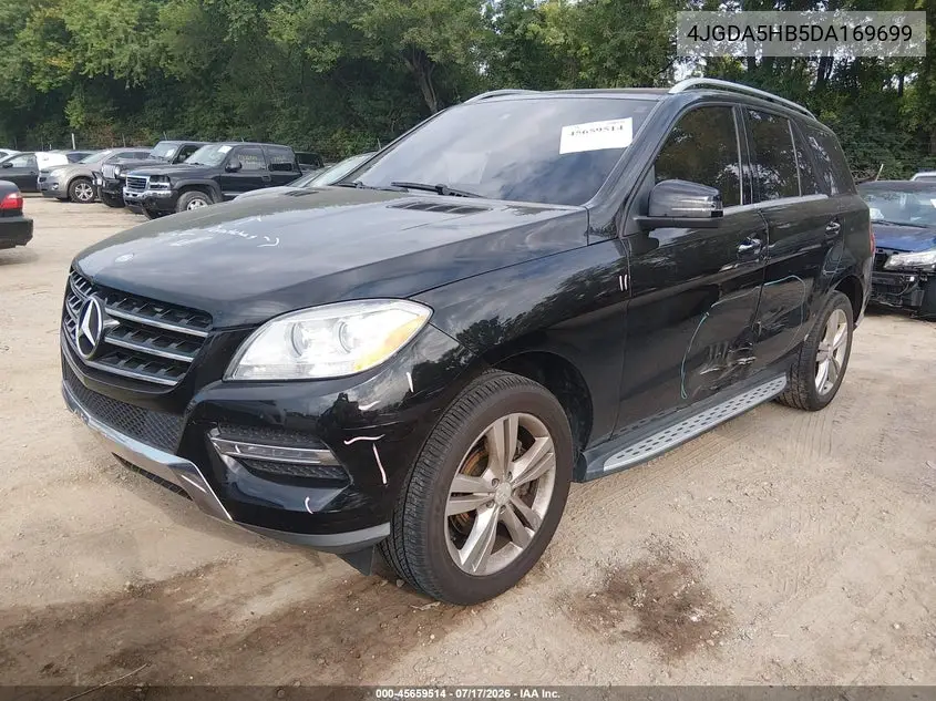 2013 Mercedes-Benz Ml 350 4Matic VIN: 4JGDA5HB5DA169699 Lot: 45659514