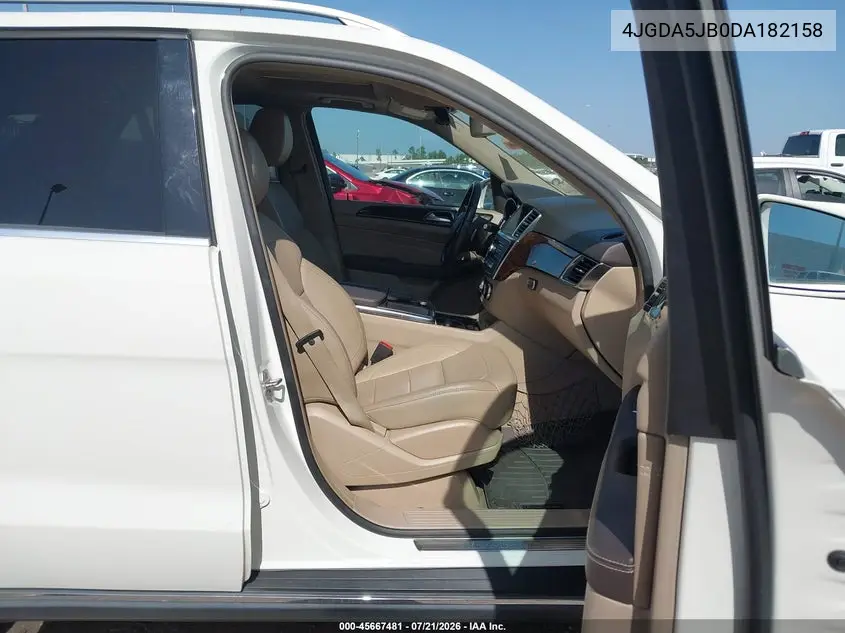 2013 Mercedes-Benz Ml 350 VIN: 4JGDA5JB0DA182158 Lot: 45667481